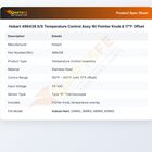 Hobart 498438 Temperature Control Assembly W/Pointer Knob SS 17&deg;F Offset