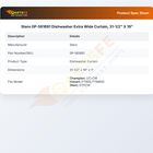 Stero 0P-561691 Dishwasher Extra Wide Curtain, 31-1/2" X 19"
