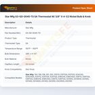 Star Mfg G3-GD-0045-TS Thermostat SA 3/8" X 4-1/2" Bulb 24" CAP