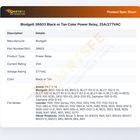Blodgett 36603 Black or Tan Color Power Relay, 25A/277VAC