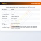 Middleby Marshall 44697 Blower Switch Kit W/ 7/8" Fit Hole