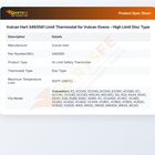 Vulcan Hart 3463581 Limit Thermostat for Vulcan Ovens - High Limit Disc Type