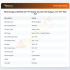 White Rodgers 36C90A Braising Pan Safety Gas Valve W/Rodgers 3/4" FPT
