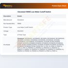 Cleveland 19995 Convection Steamer Switch Low Water Cutoff