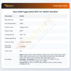 Nieco 4099 Toggle Switch 4 Screws 1/2" ON/OFF 20A 250V DPST