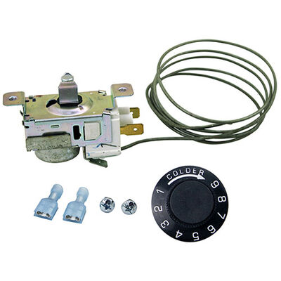 TRUE 988296 Cold Control W/ Dial & Mounting Screws, 14.2 to 24.1 F TEMP, 42" CAP, Slot Stem, 1/4" Female Push-Ons