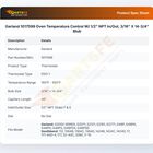 Garland 1017599 Temperature Control Thermostat 1/2" NPT In/Out 3/16" X 14-3/4" 150&deg;F-550&deg;F FDO