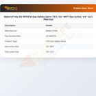 Bakers Pride AS-M1557A Gas Safety Valve TS11 1/2" MPT Gas In/Out 1/4" CCT Pilot Out