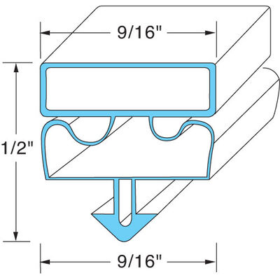 Victory VT50876403 Glass Door Gasket 23-3/4" X 28-1/4" Black