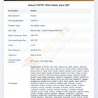 Hobart 720719-1 Pilot Safety Valve 3/8"