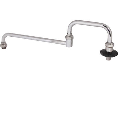 T&S Brass 2848-40 18"Double Spout  , W/Nzzle,Leadfree