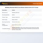 Middleby Marshall 46522 Oven Blower Switch Kit W/ 7/8" Fit Hole