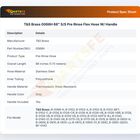 T&S Brass 0068H 68" S/S Pre Rinse Flex Hose W/ Handle