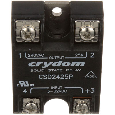 Henny Penny 40645 Solid State Relay W/ 1-1/8" and 1" Screw Centers,  1-3/4" X 2-1/4", 25AMP, 240V