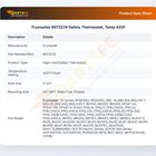 Frymaster 8072274 Fryer High-Limit/Safety Thermostat Kit 425&deg;F 2-1/4" Bulb 1/2" MPT