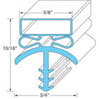 Bally 016546  Refrigerator Magnetic Door Gasket Gray 35-5/8" X 77-3/4"