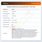 Southbend 1011201 Thermostat W/Dial Bulb 3/16" X 11-5/8" CAP 60" 175&deg;F - 500&deg;F KX