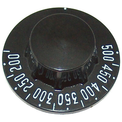 Montague MONEV1-1 Electric Thermostat Knob 2-1/4" DIA, 500-200F, Mount .187" D-Stem Flat Down