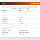 ROYAL RANGE 4421 Oven Thermostat W/ By-Pass ADJ Top & Gas Inlet Down Bulb 3/16" X 11-3/16" 500&deg;F 48" Cap