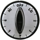 Cecilware GMM169A Flat Down Chrome Face Knob 2" DIA, OFF-LO-2-6-HI, Mount .187", Fixed Overlay