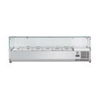 VITLIFE Commercial VVRX2000/380G 9-Pan Refrigerated Countertop Condiment Station