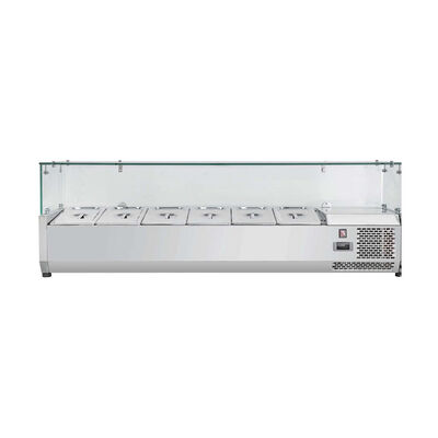 VITLIFE Commercial VVRX2000/380G 9-Pan Refrigerated Countertop Condiment Station