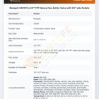 Blodgett 43019 Safety Control Valve NG 1/2" FPT IN X 3/4" FPT Out 120V
