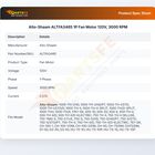 Alto-Shaam ALTFA3485 1P Fan Motor 120V, 3000 RPM