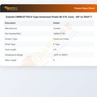 Comark CMRKATT50 K-Type Immersion Probe W/ 4 ft. Cord,  -40&deg; to 1550&deg; F