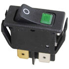 Hatco 02-19-081 Green Lighted Rocker Switch W/ 4 Tab Terminals, 16A/250VAC
