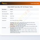 Hobart 854977 Acorn Nut, 7/16"-20 Thread, 3" Valve,