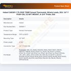 Hobart 348361-1 Thermostat Fenwal 75-550&deg;F