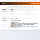 Garland 222106-2 Infrared Burner W/NAT Orifice #40