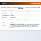 Dean 806-0225 Side Deflector Compatible W/ Old Ceramic Target Assemblies,2 Hole Mount