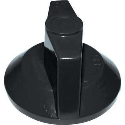 Hobart 719256 Black Plastic Burner Valve Knob, 2-1/2" DIA, OFF-ON, Mount .24"