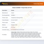Hobart 353589-1 Temperature Probe 1/4" X 4"