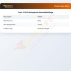 Bally D1250 Refrigerator Reversible Hinge