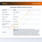 Royal Range 1104 Burner Head 6-1/4" DIA Cast Iron