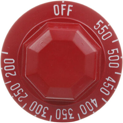 Vulcan Hart 00-418060-00002 Range Thermostat Knob Red 2" DIA OFF-550-200&deg;F