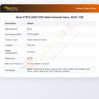 Bunn 27370-0000 120V Water Solenoid Valve, 60HZ, 12W