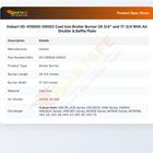 Hobart 00-410600-00002 Cast Iron Broiler Burner 26 3/4" and 17-3/4 With Air Shutter & Baffle Plate