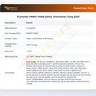 Frymaster FM807-0095 Fryer High-Limit/Safety Thermostat Kit 425&deg;F 2-1/4" Bulb 1/2" MPT