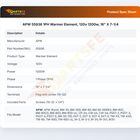 APW 55936 1PH Warmer Element, 120v  1200w, 16" X 7-1/4