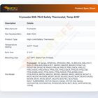 Frymaster 806-7543 Fryer High-Limit/Safety Thermostat Kit 425&deg;F 2-1/4" Bulb 1/2" MPT