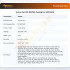 Vulcan Hart 00-960590 Cooling Fan 208-240V 50/60Hz
