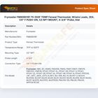 Frymaster FM8060181 TEMP Fenwal Thermostat W/Wire Leads 2EA 75&deg;F-550&deg;F 1/4" F Push-On 1/2" NPT 4-3/4" Probe