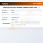 Hobart 00-120152-00001 Dishwasher Inside Short Curtain 22-5/8" X 9"
