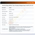 American Range A80100 Pilot Safety Valve W/Magnet Head 1/4" NPT 3/16" CCT J-Type TS