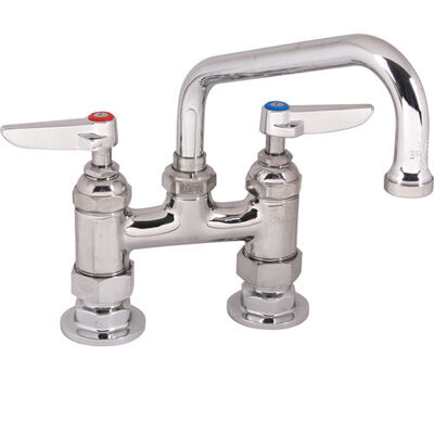 T&S Brass 0228 Deck Faucet 4" 6" Spout 1/2" FNPT In X 1/2" FNPT Out Lead Free 200