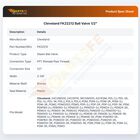 Cleveland FK22212 Ball Valve 1/2"